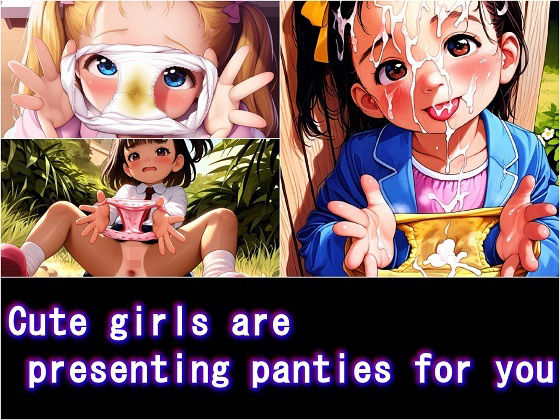 Cute girls are presenting panties for you