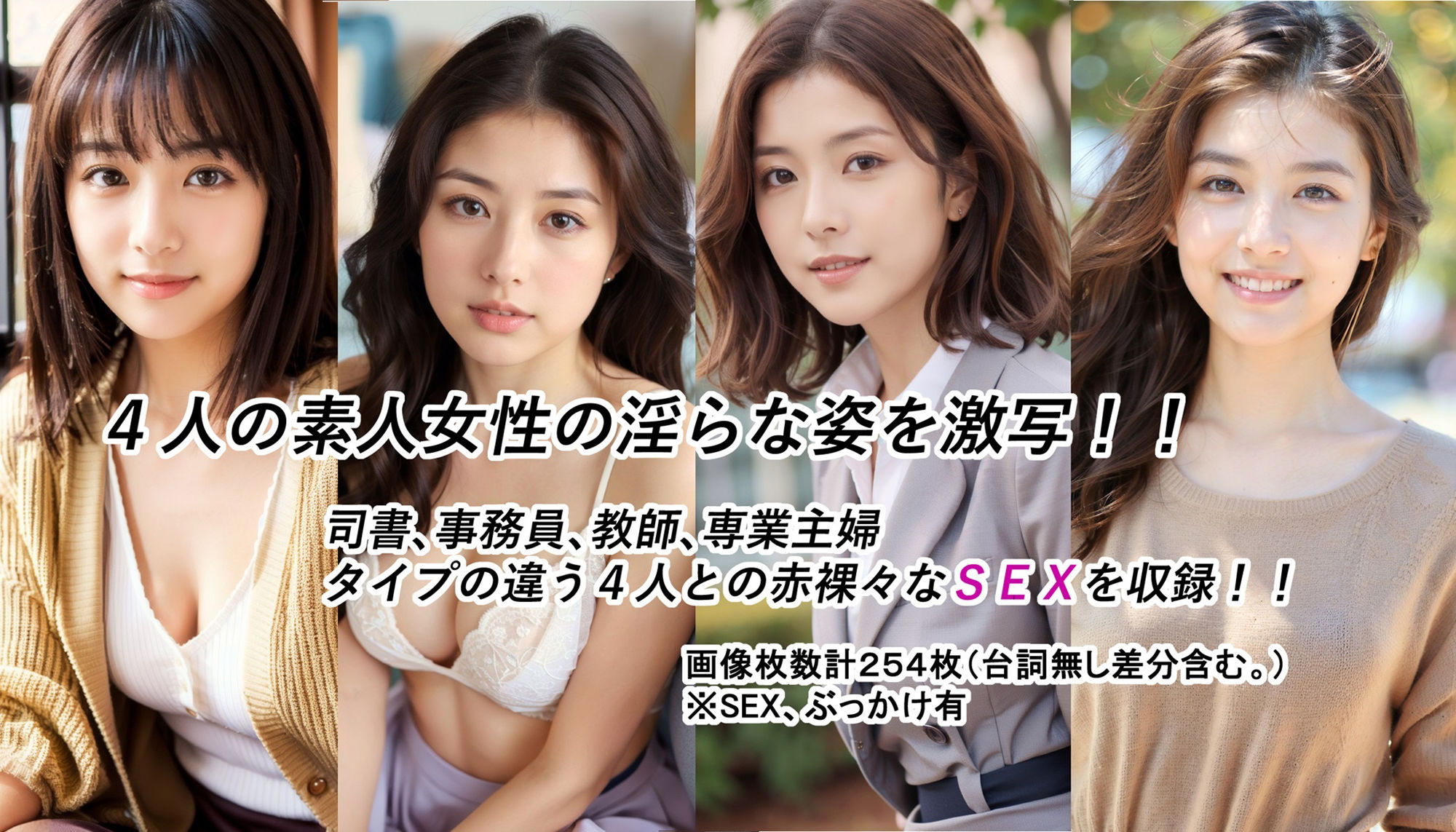 4人の素人女性とのドスケベSEXの記録_1