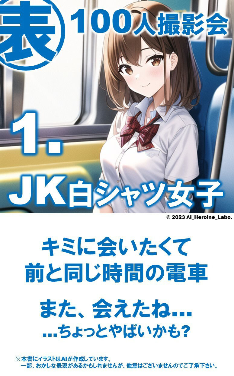 1つの呪文で生み出された100人のAI妄想美少女-20【電車で気になるJK白シャツ女子編】_4