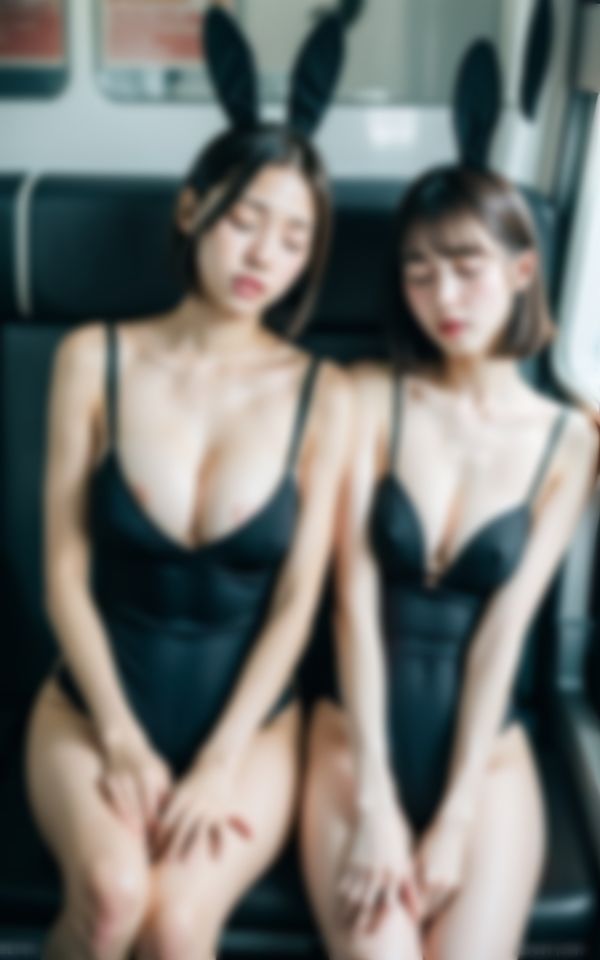 休憩中のコスプレバニーちゃんを脱がしてHな副業撮影開始_1