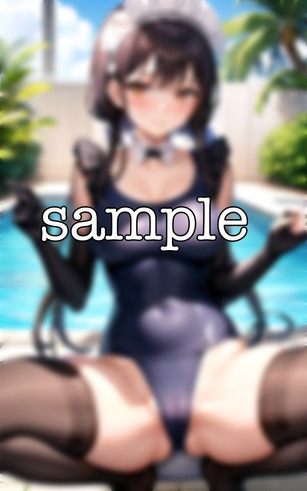 恥じらいの撮影会〜メイドに可愛い水着を着せてプライベートの撮影でえちえち〜_4