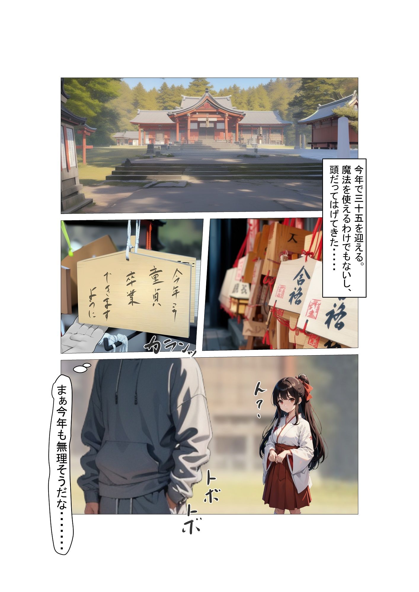 絵馬に童貞卒業したいと書いたら巫女さんにバレて、、_2