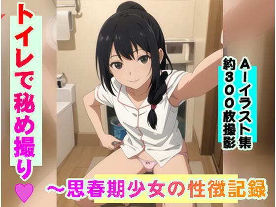 トイレで秘め撮り〜思春期少女の性徴記録_0